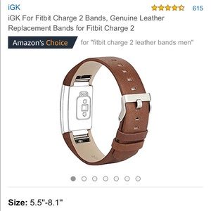 Leather replacement band for fitbit charge 2